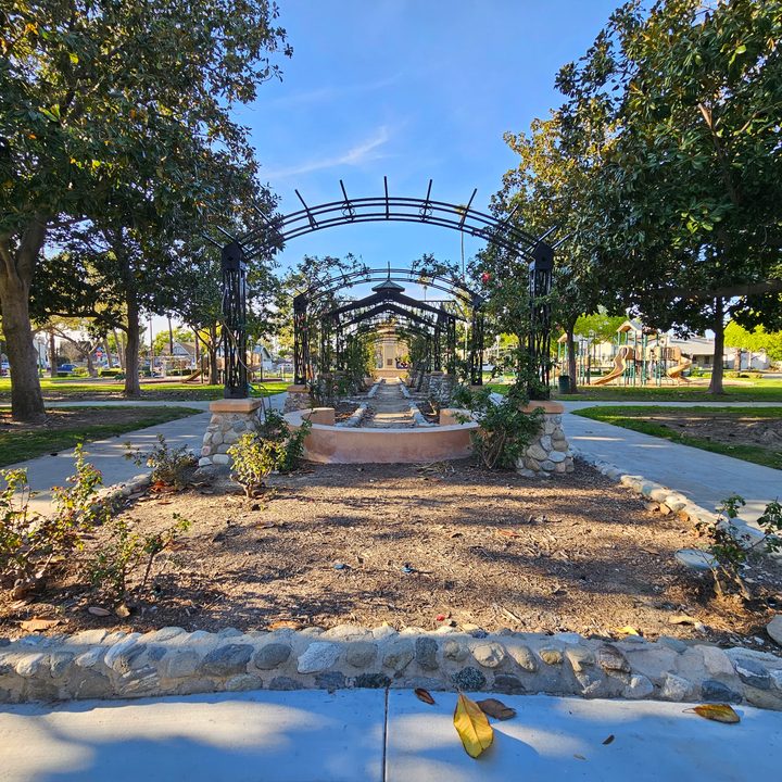 Garden arch captured with Samsung Galaxy S23 ultra wide camera