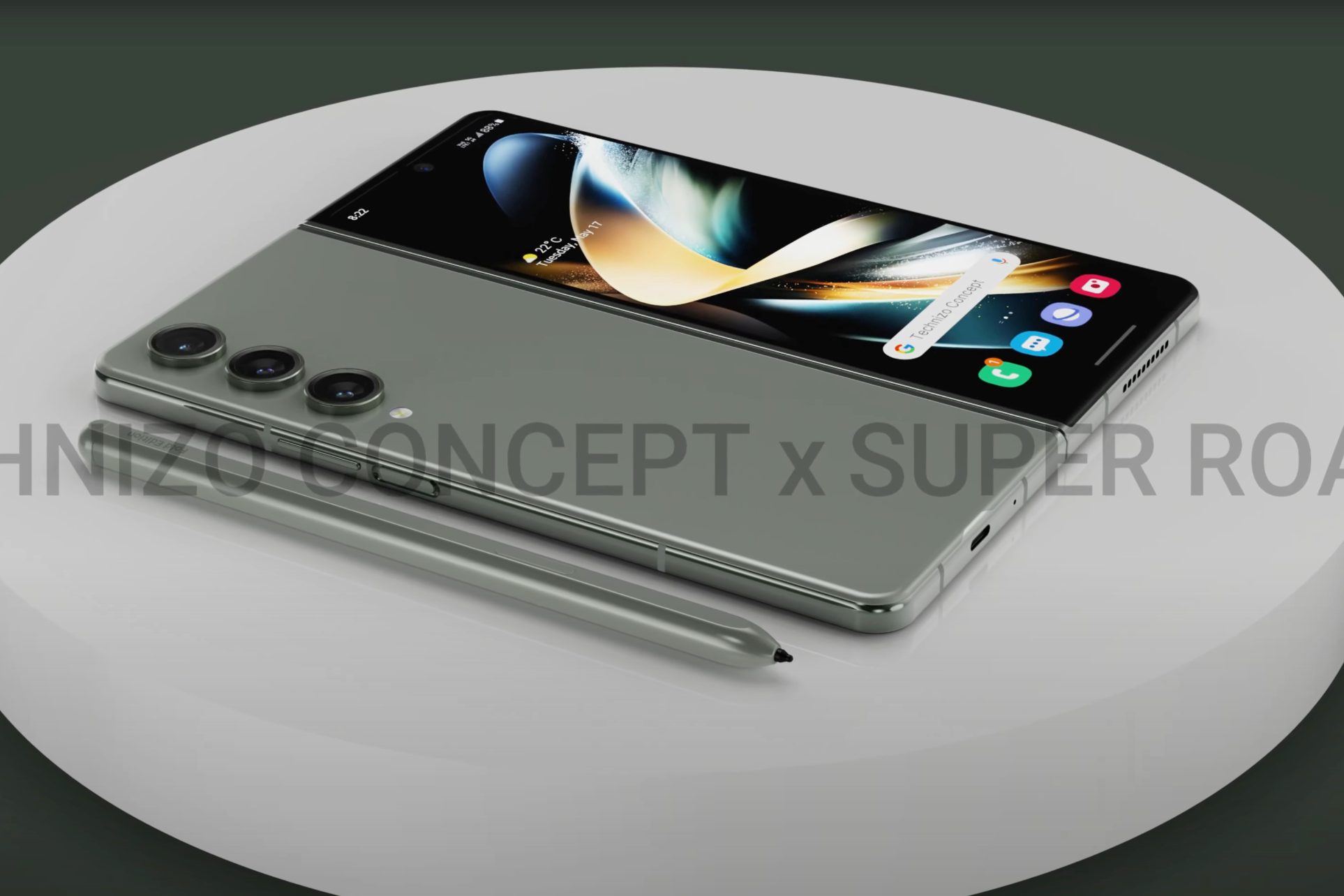 Concept render of the Samsung Galaxy Z Fold 5.