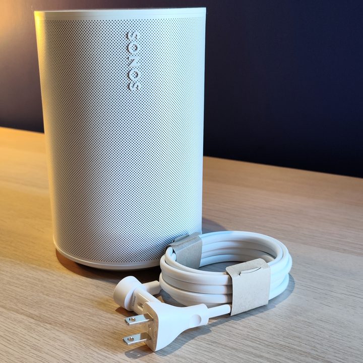Sonos Era 100 with power cord.