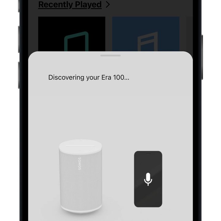 Sonos app for iOS: set up screen.