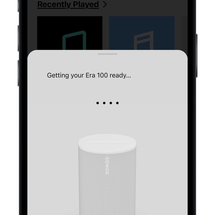 Sonos app for iOS: set up screen.