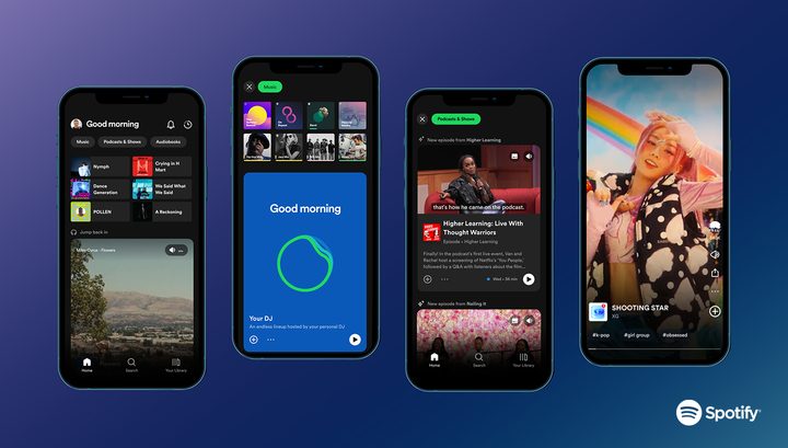 The new Spotify home screen.