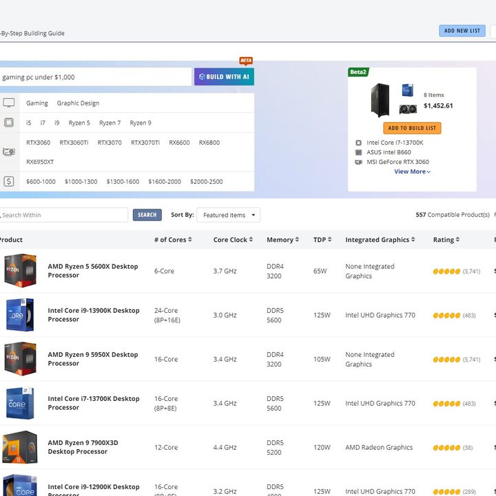 newegg chatgpt ai pc builder dumpster fire under 1000