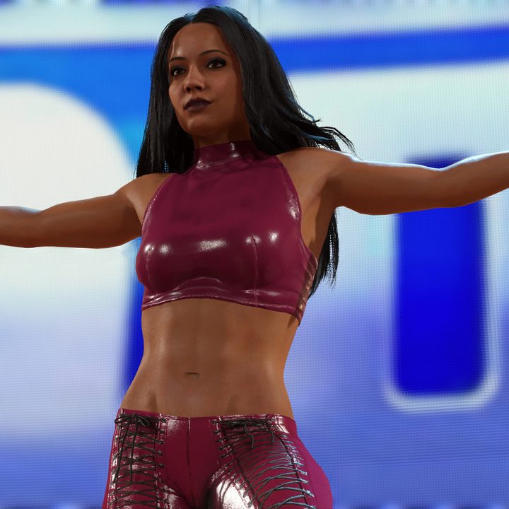 A WWE Superstar stands on the ramp in WWE 2K23.