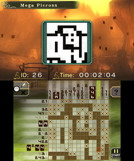 A picross puzzle in My Nintendo Picross: The Legend of Zelda: Twilight Princess.