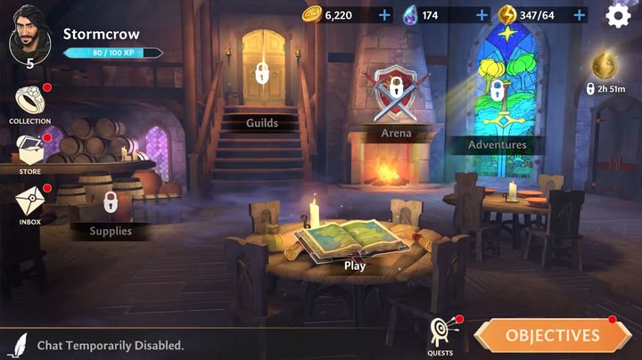 A tavern with menu options.