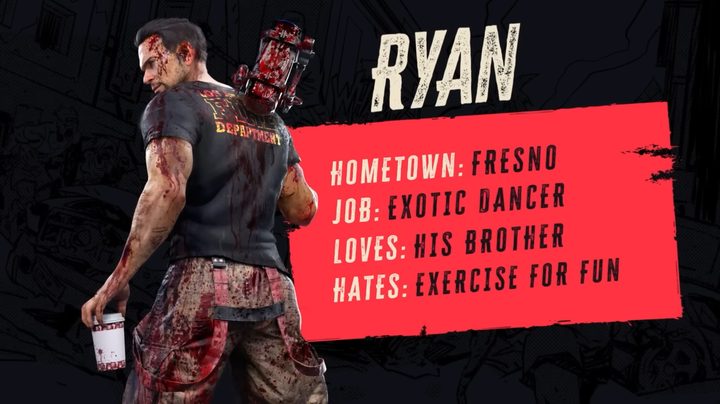 Ryan's character bio card.
