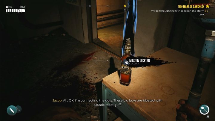 A molotov cocktail on a table.