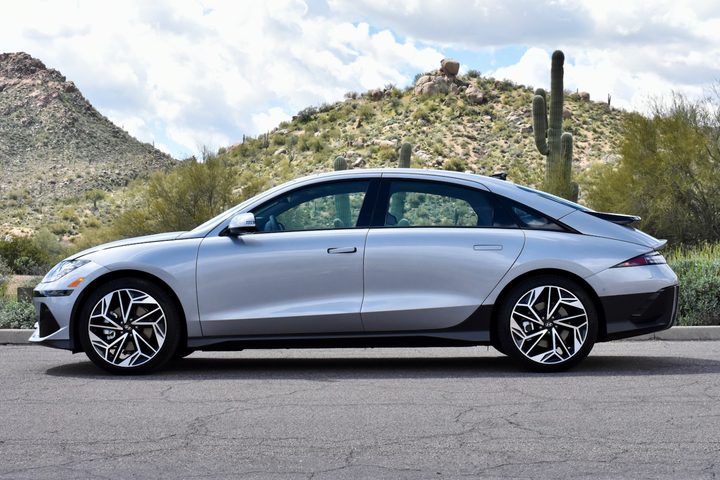 Profile view of the 2023 Hyundai Ioniq 6.