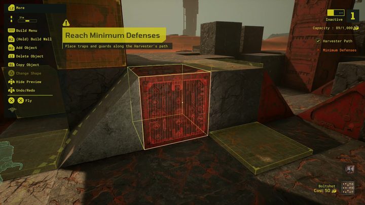 Placing a trap on a wall.