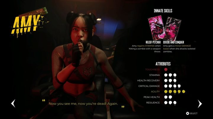 Amy making the shush guesture.