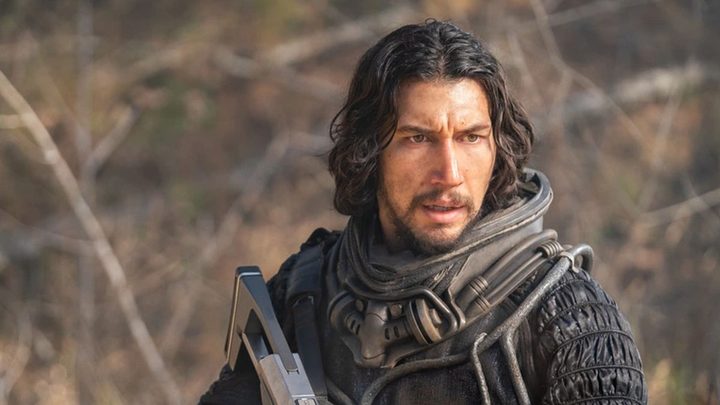 A scene from 65 featuring Adam Driver.