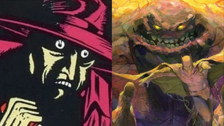 Split image of the Golden Age and modern versions of Clayface, respectively.