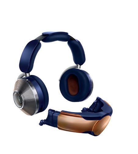 DYSON ZONE in prussian-blue and bright-copper.