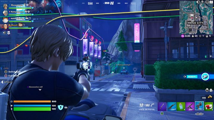 The Lock On Pistol in Fortnite.