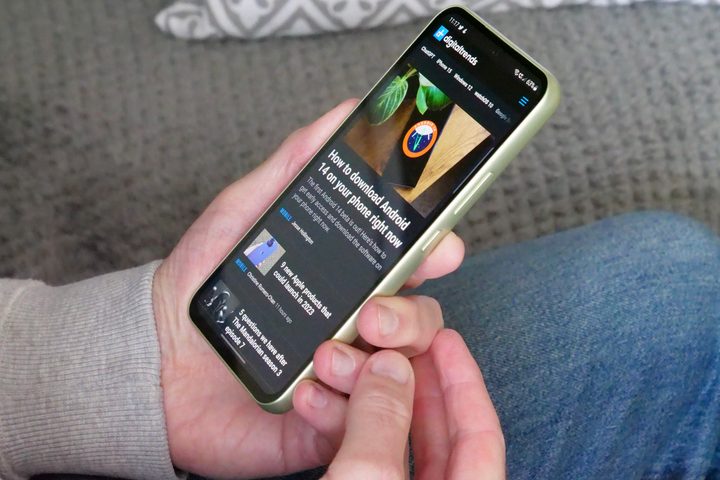 The Chrome browser on the Samsung Galaxy A54.