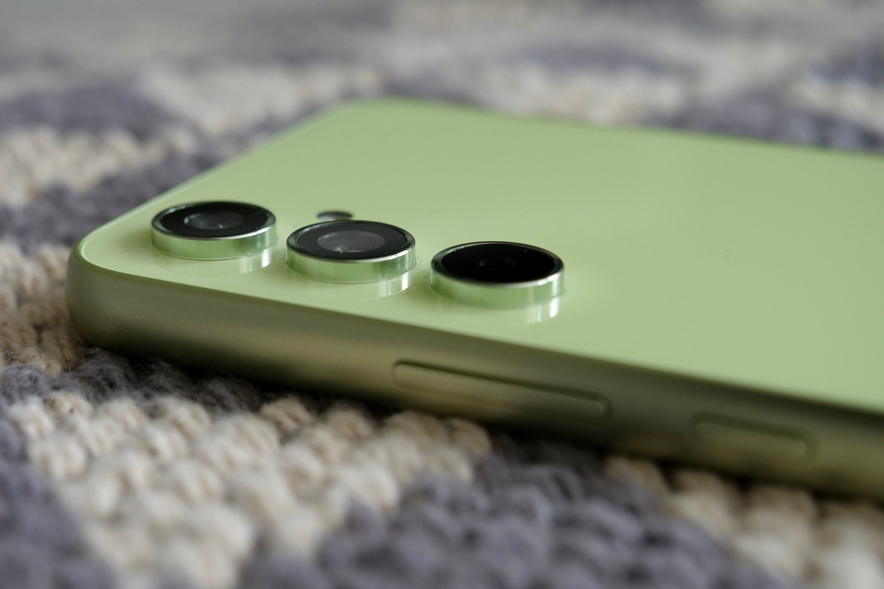 The side of the Samsung Galaxy A54's camera module.