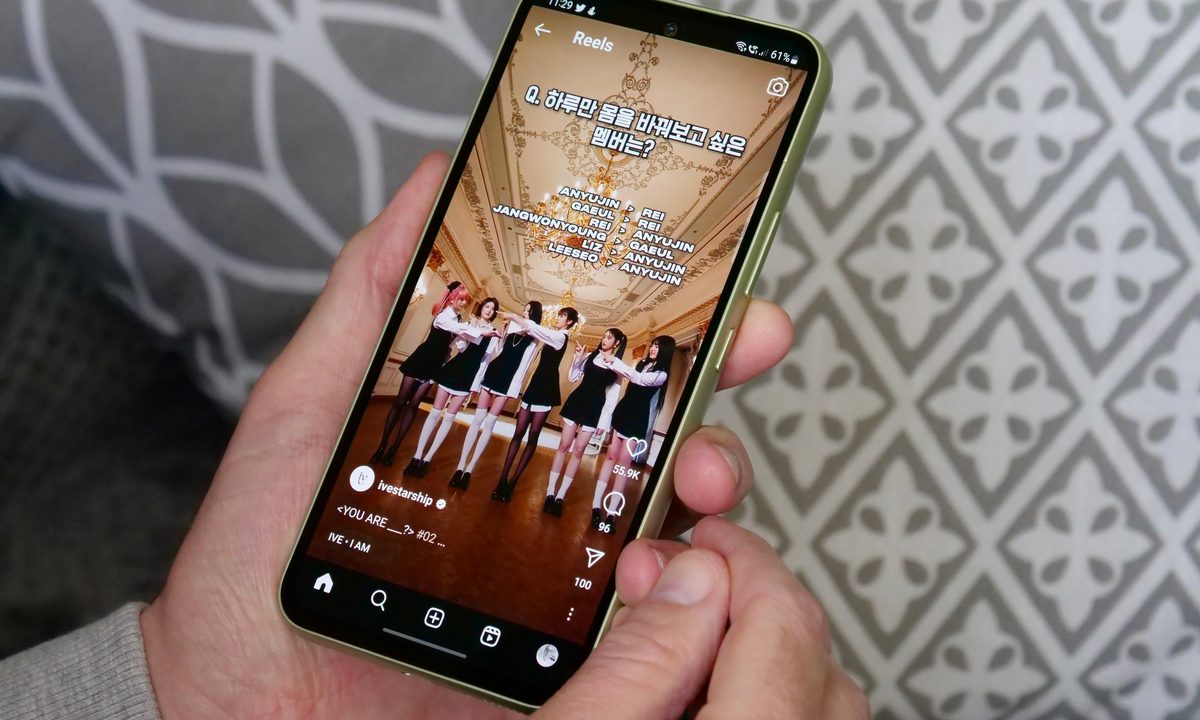 Instagram on the Samsung Galaxy A54.