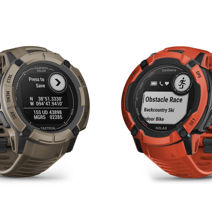 The Garmin Instinct 2X Solar and Instinct 2X Solar Tactical Edition.