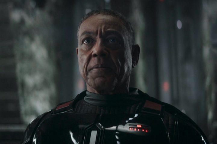 Moff Gideon wears a Beskar armor suit in The Mandalorian season 3 finale.
