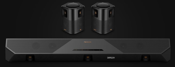 Nakamichi Dragon soundbar with Omni Motion Reference surrounds.