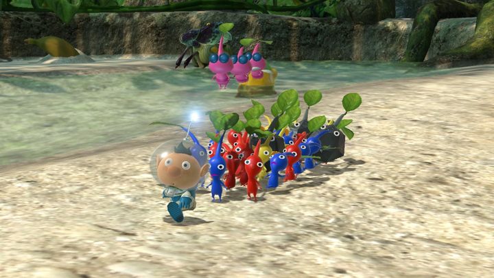 Pikmin 3 Deluxe gameplay.