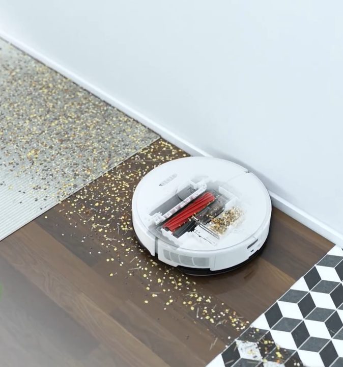 Roborock vacuuming floors.