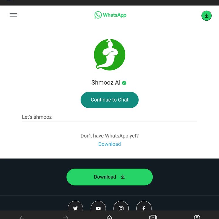 Shmooz AI WhatsApp bot
