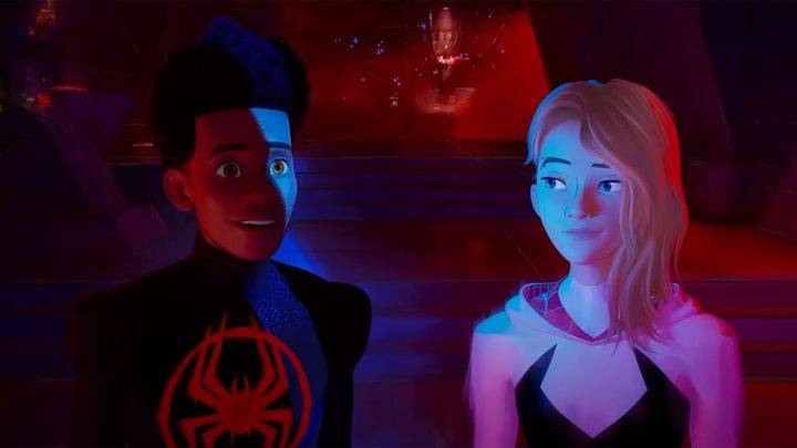 Miles Morales and Gwen Stacy in Spider-Man: Across the Spider-Verse.
