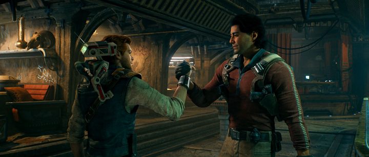 Cal and Bode do a handshake in Star Wars Jedi: Survivor