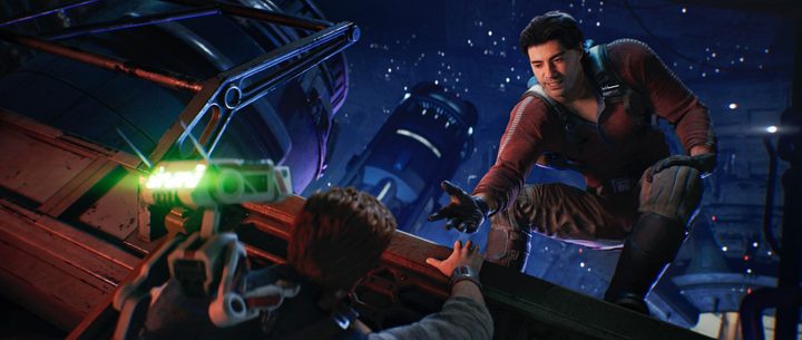 Bode helps Cal up in Star Wars Jedi: Survivor.