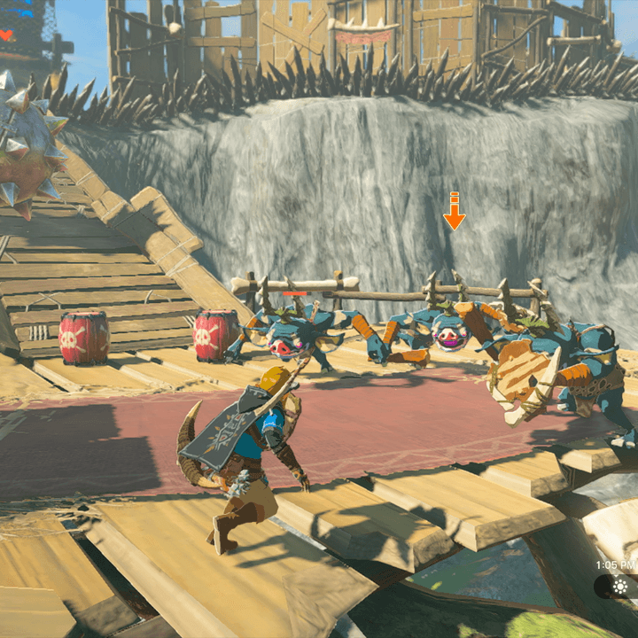 Link faces off against some enemies in The Legend of Zelda: Tears of the Kingdom.