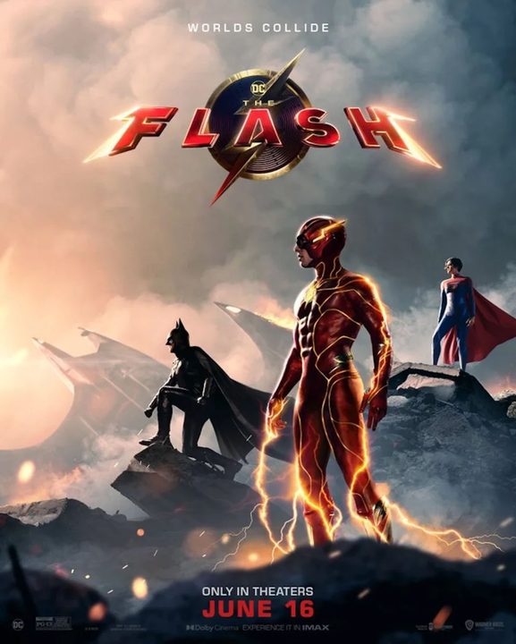 Batman, The Flash, and the new Supergirl unite in The Flash's latest poster.