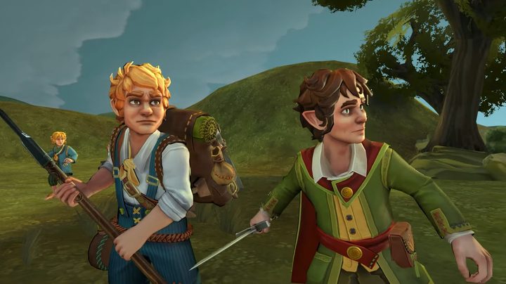 Two hobbits in The Lord of the Rings Heroes of Middle-earth.