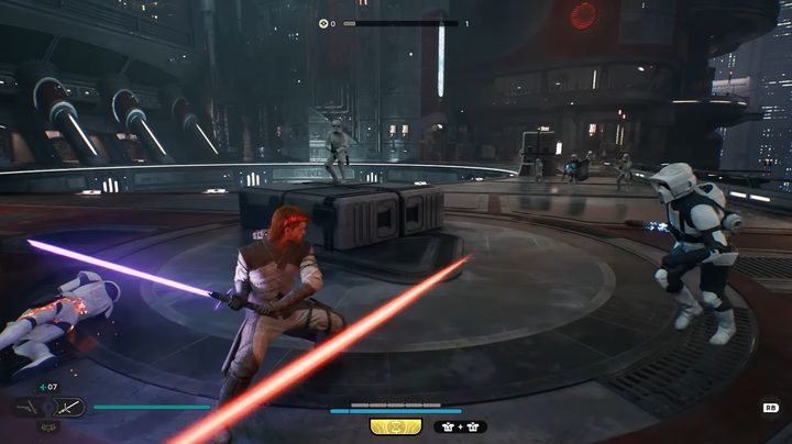 Crossguard lightsaber stance.