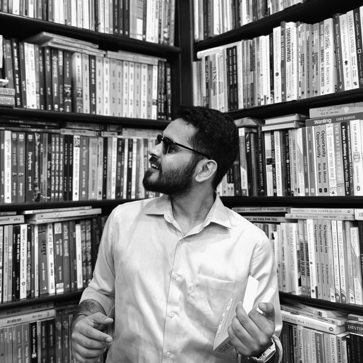 Prakhar Khanna in bookstore, captured on Xiaomi 13 Pro 35mm portrait mode.