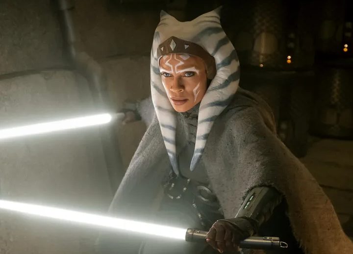 Rosario Dawson as Ahsoka Tano in The Mandalorian.
