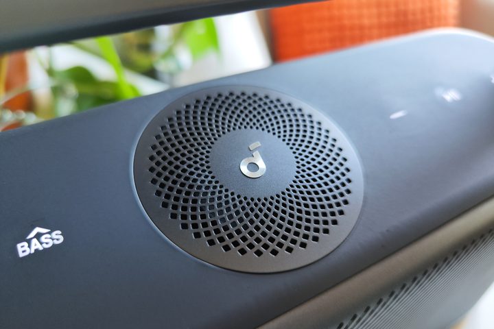 Anker Soundcore Motion X600 up-firing driver close-up.