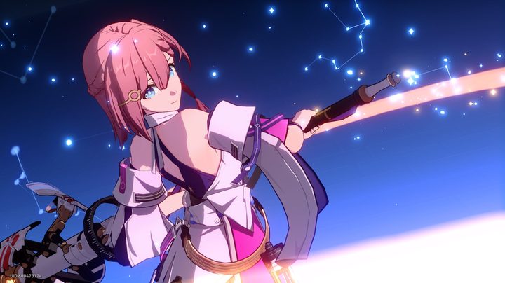 Asta swinging her baton