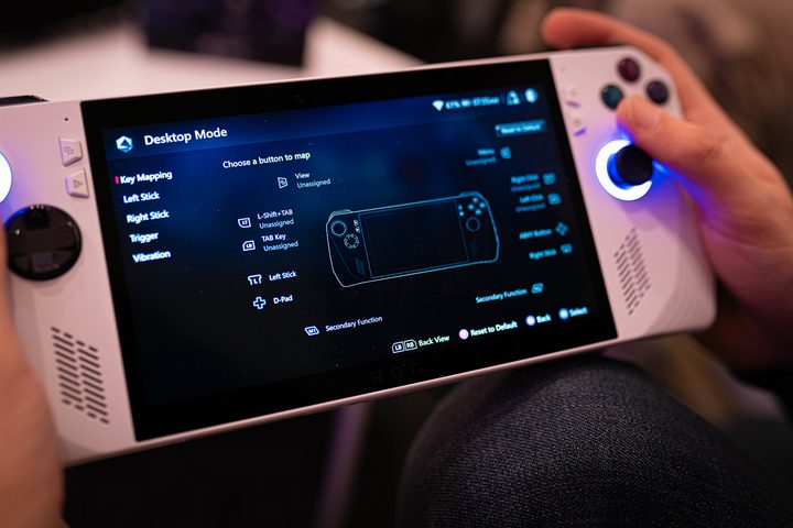 Controller settings on the Asus ROG Ally.