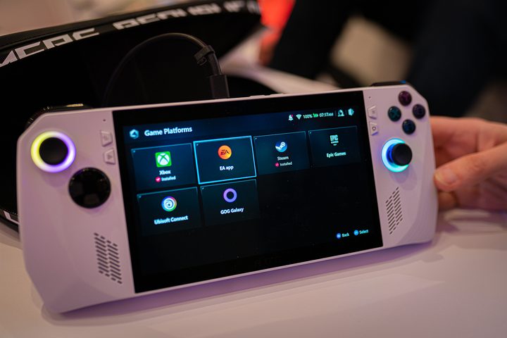 App settings on the Asus ROG Ally.