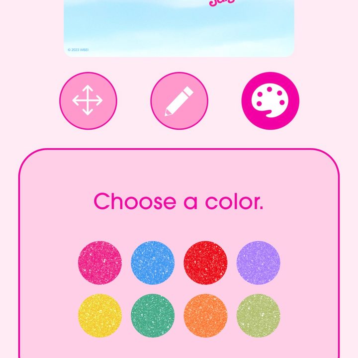 Screenshot of the Barbie Selfie Generator website.
