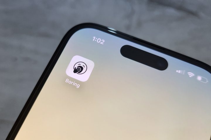 Boring report app on iPhone