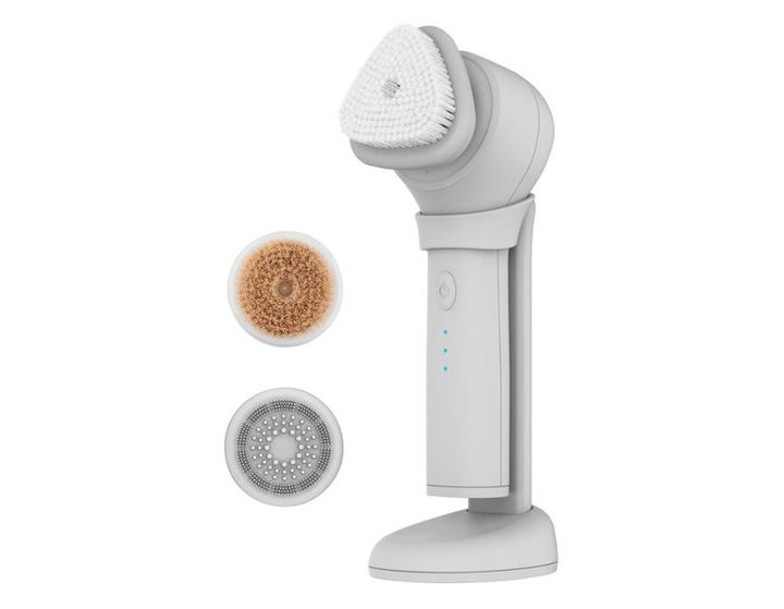 The Conair SKN facial brush with three different attachable heads.