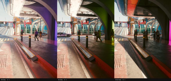 Path tracing in Cyberpunk 2077.