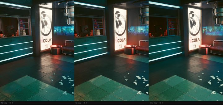 Path tracing in Cyberpunk 2077.