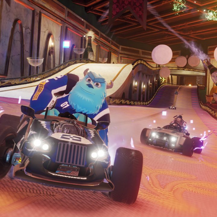 Disney characters race in Disney Speedstorm.