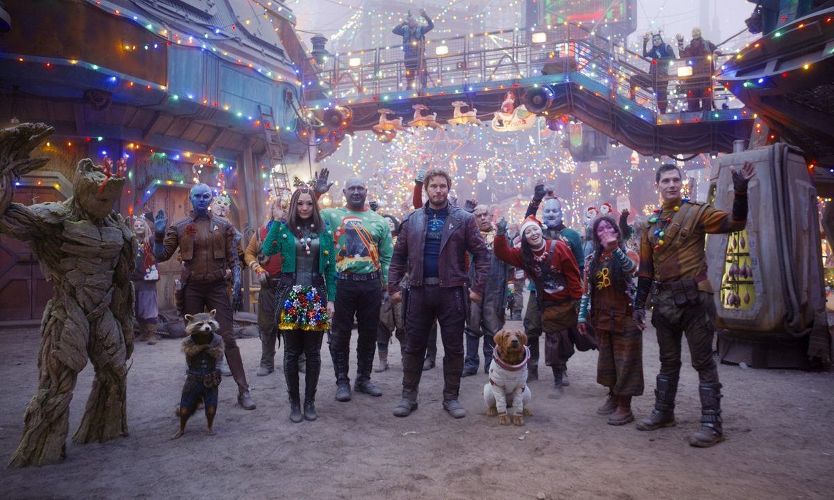 The Guardians wave goodbye in "Guardians of the Galaxy Holiday Special."