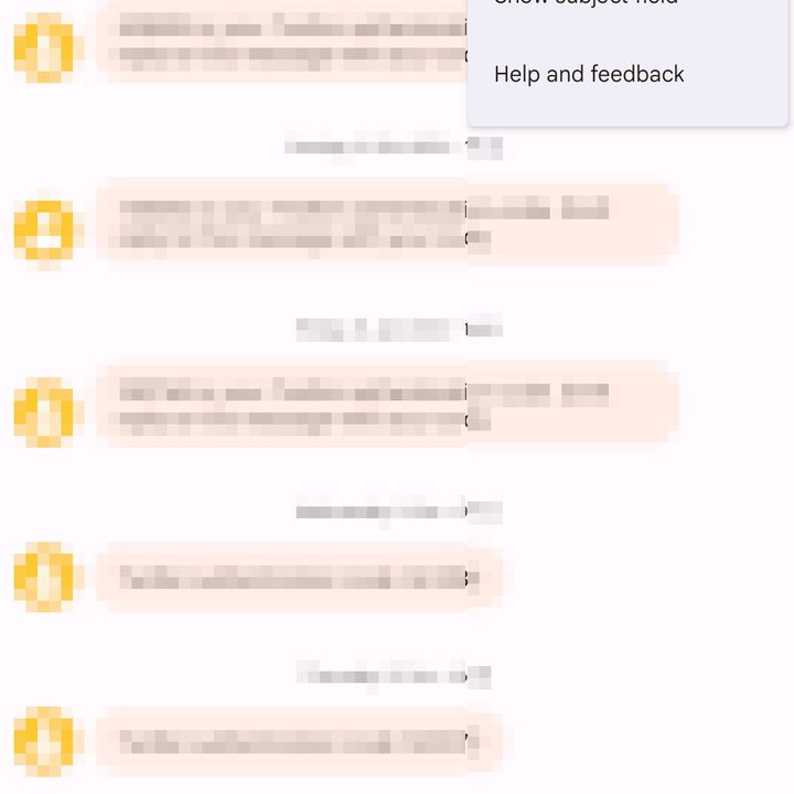 Unarchving a message in Google Messages.