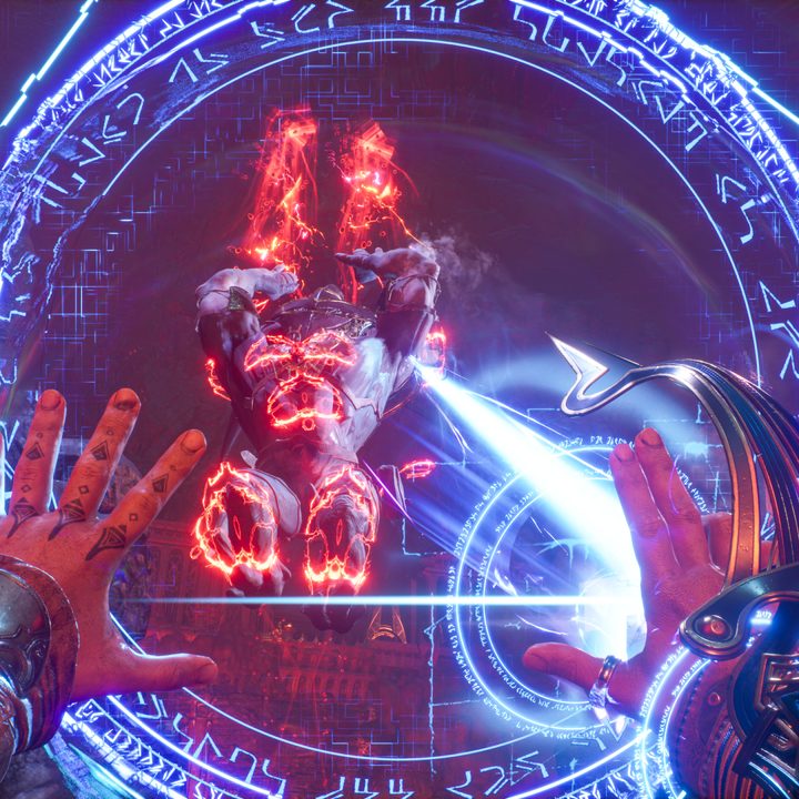 Jak uses blue magic in Immortals of Aveum.